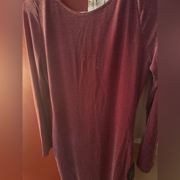 Lulus Gift of Love Red and Silver Backless Long Sleeve Bodycon Dress - Picture 12 of 16